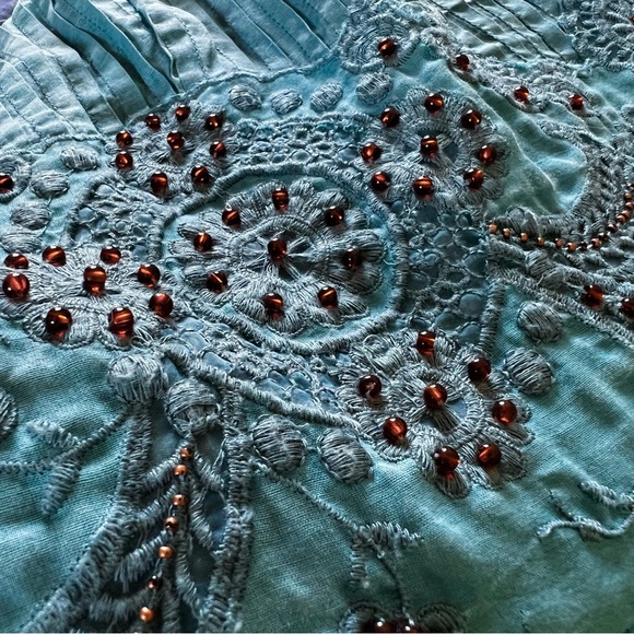 Anthro Odille Chalet Beaded Dress - Picture 9 of 9